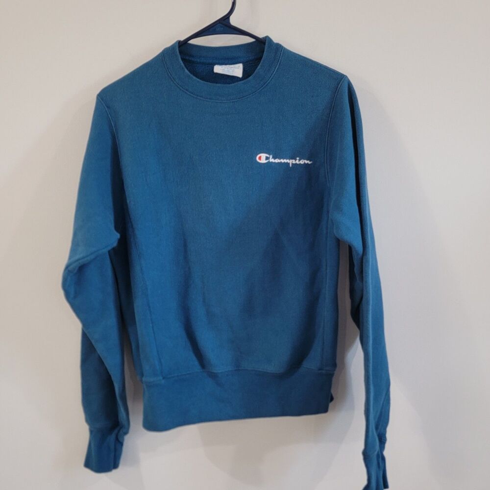 Champion‎ Reverse Weave Mens Sweatshirt Size Xs Blue Sportswear Athleisure Retro